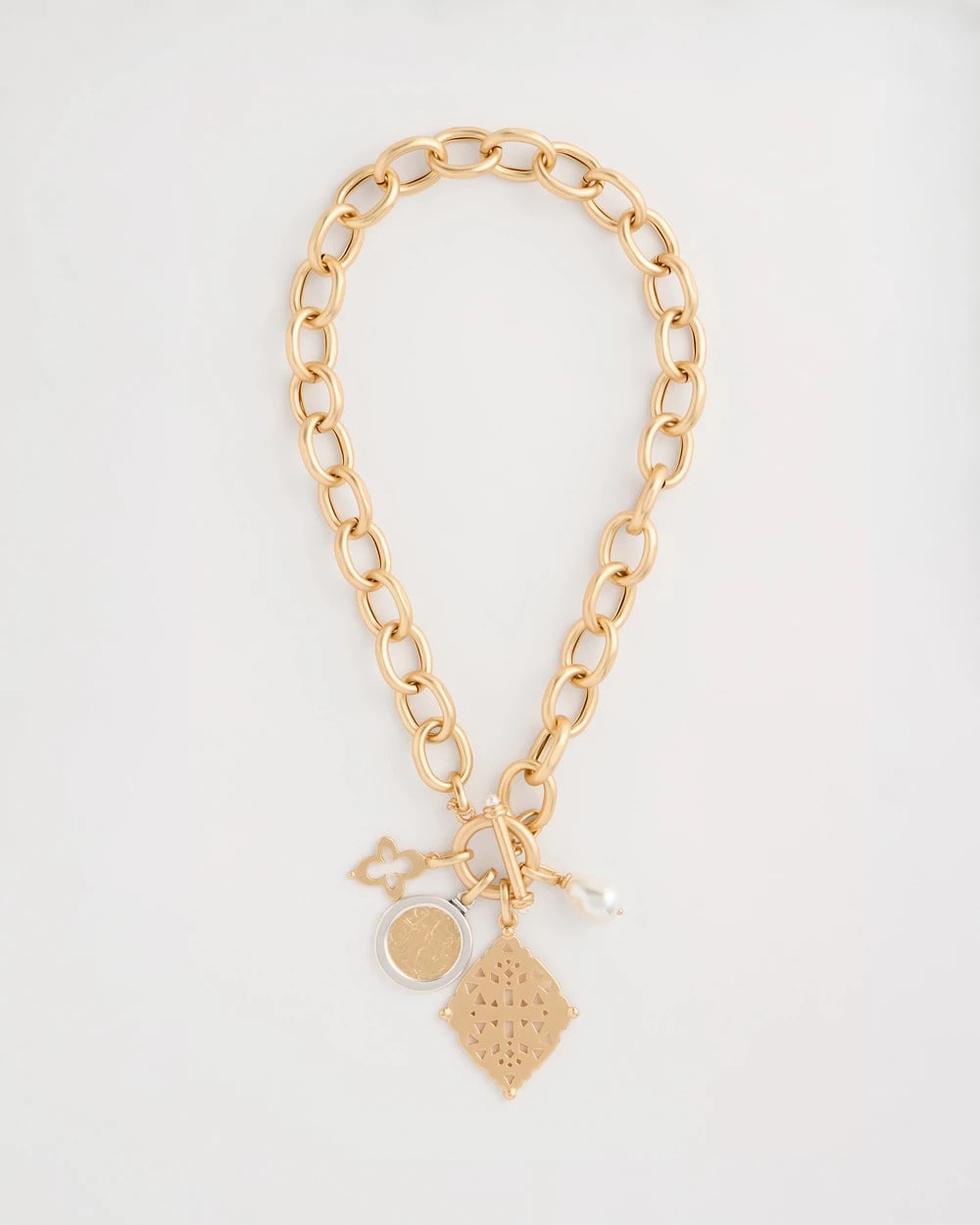 Chico's Premium | Toggle Cameo Charm Necklace