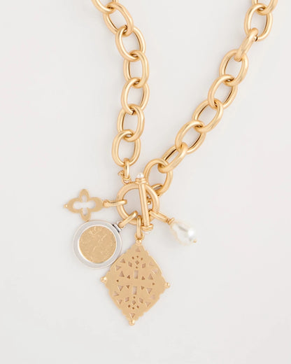 Chico's Premium | Toggle Cameo Charm Necklace