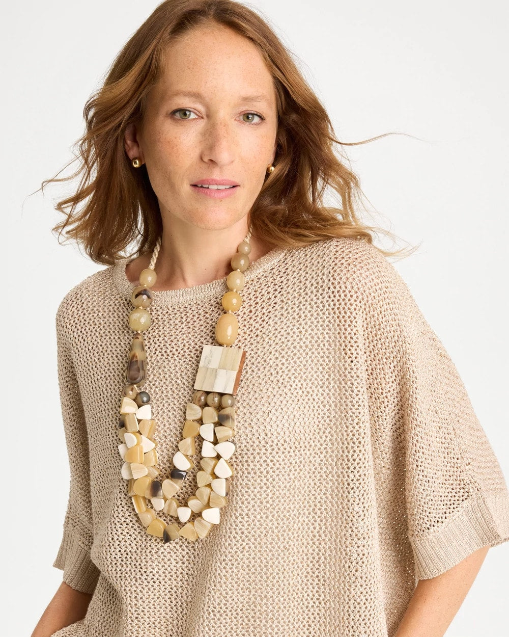 Chico's Hot Sale | Chico's Originals Faux Horn Geo Necklace