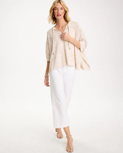 Chico's Sale | Crochet Lace Notch Neck Poncho