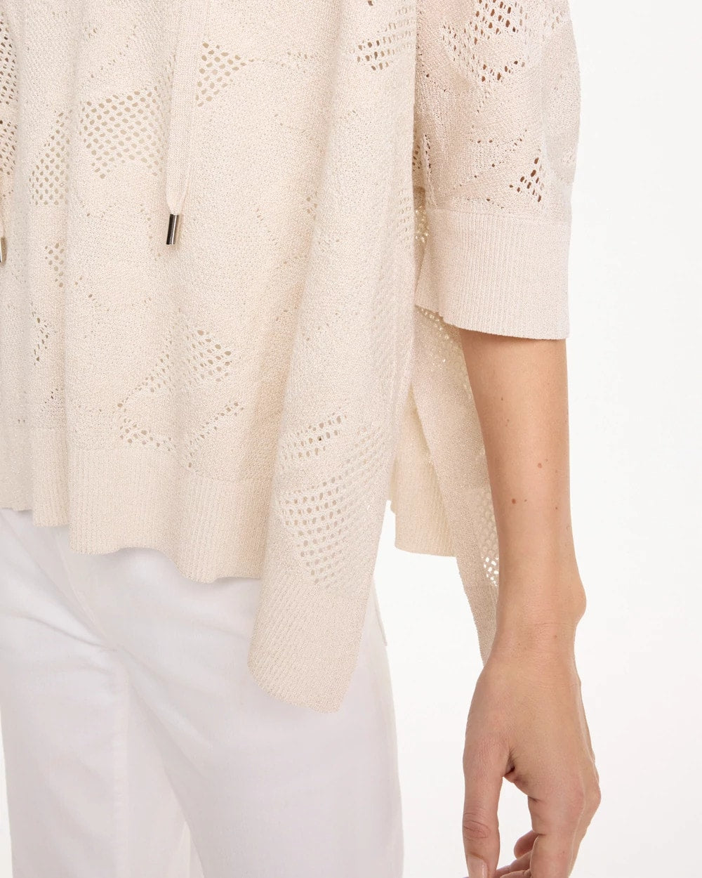 Chico's Sale | Crochet Lace Notch Neck Poncho