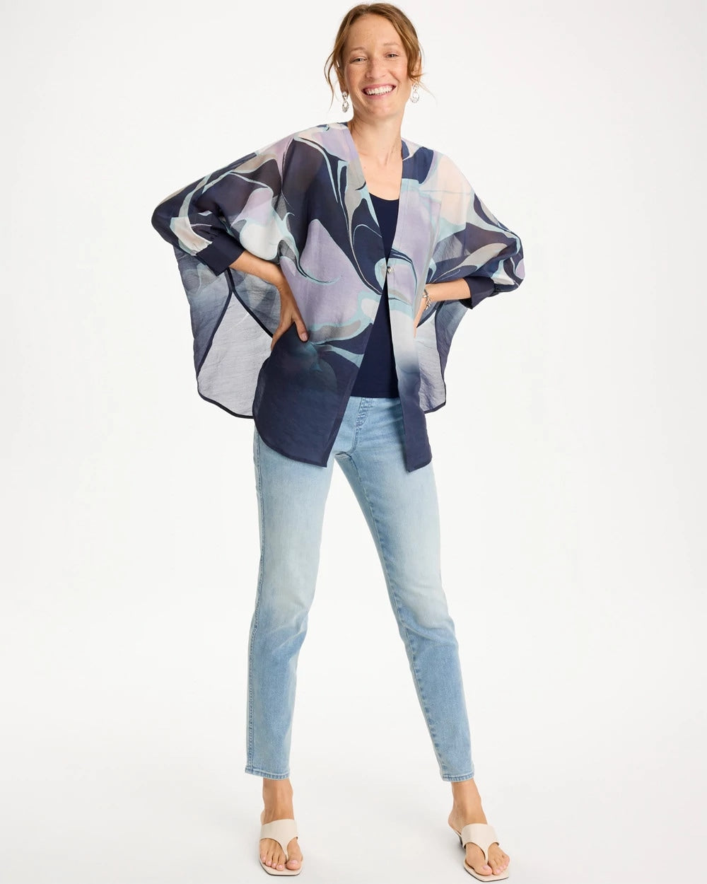 Chico's Discount | Woven Printed Cocoon Ruana