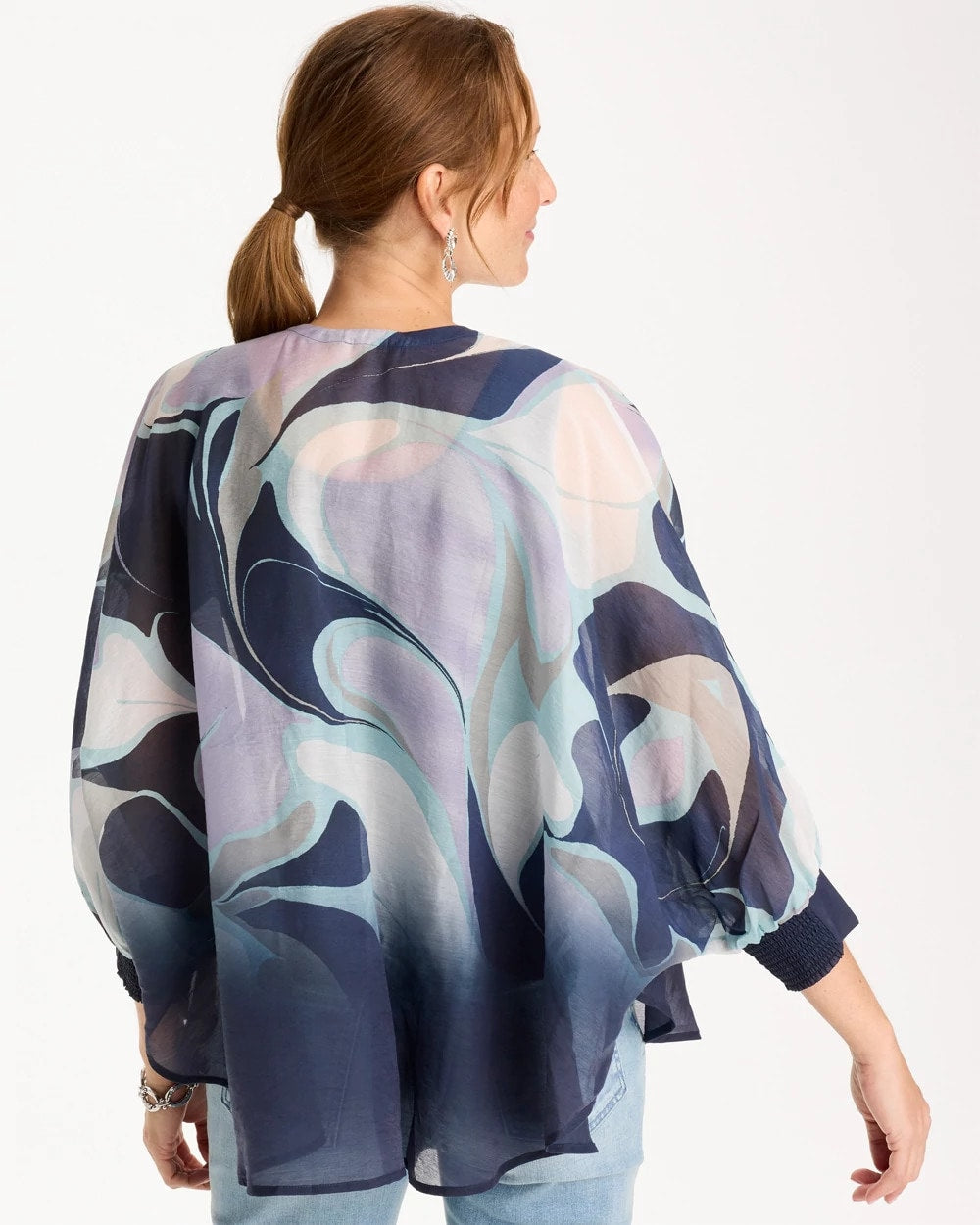 Chico's Discount | Woven Printed Cocoon Ruana