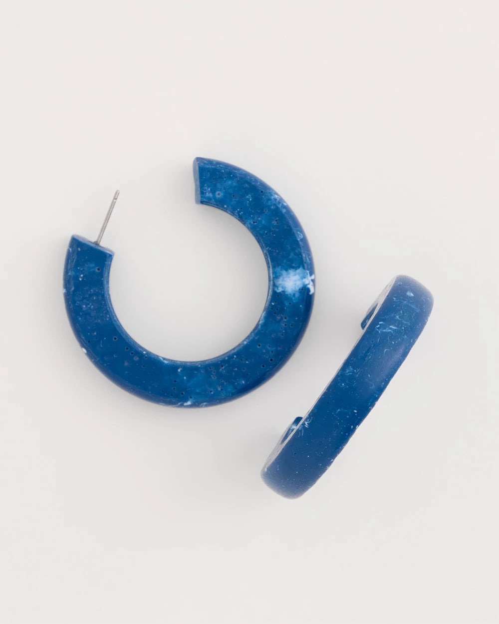 Chico's Top Pick | Blue-Neutral Wood Hoop Earrings