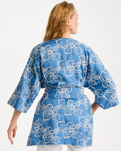 Chico's Quality | Woven Embroidered Belted Kimono
