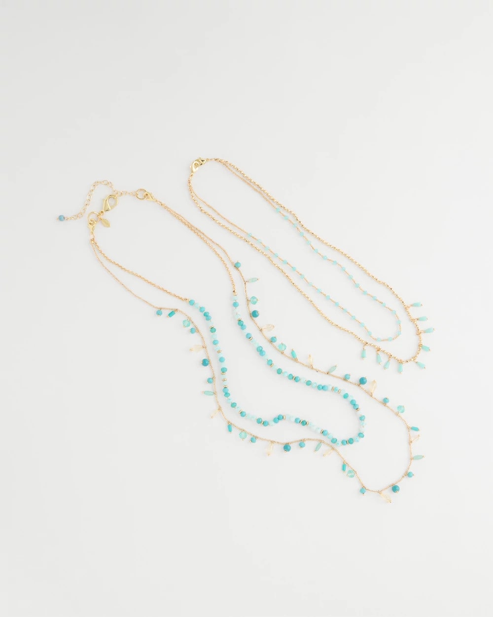Chico's Discount | Multi-Strand Aqua Layering Necklace