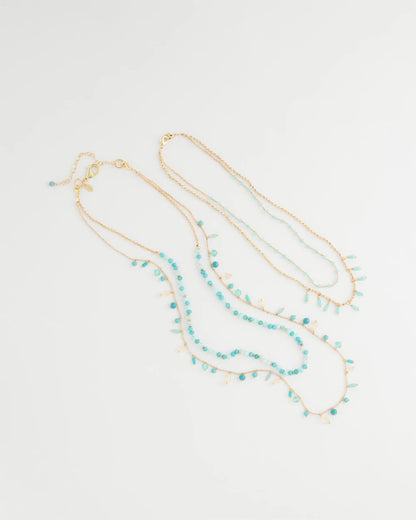 Chico's Discount | Multi-Strand Aqua Layering Necklace