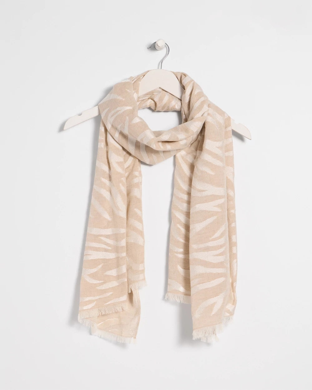 Chico's Popular | Neutral Zebra Jacquard Oblong Scarf