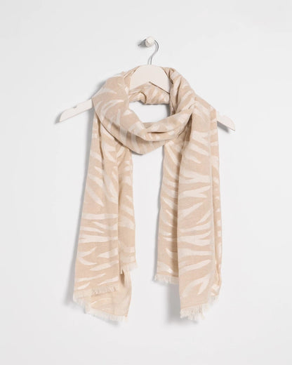 Chico's Popular | Neutral Zebra Jacquard Oblong Scarf
