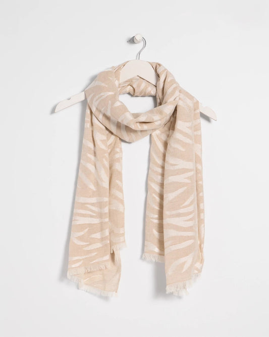 Chico's Popular | Neutral Zebra Jacquard Oblong Scarf