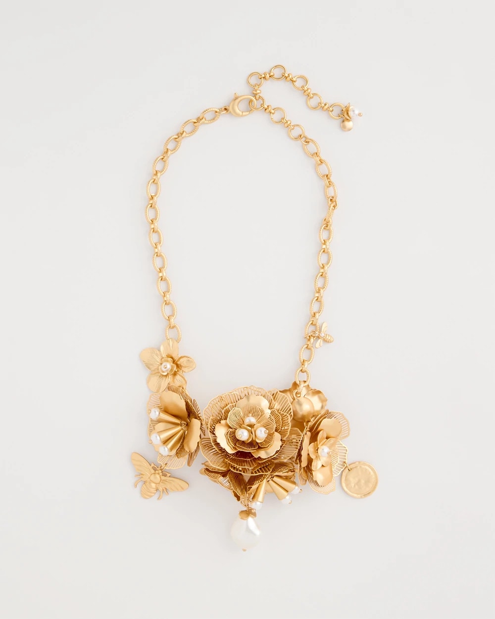 Chico's Essential | Chico’s Originals Filigree Flower Bib Necklace