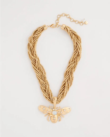 Chico's Popular | Beaded Bee Pendant Necklace