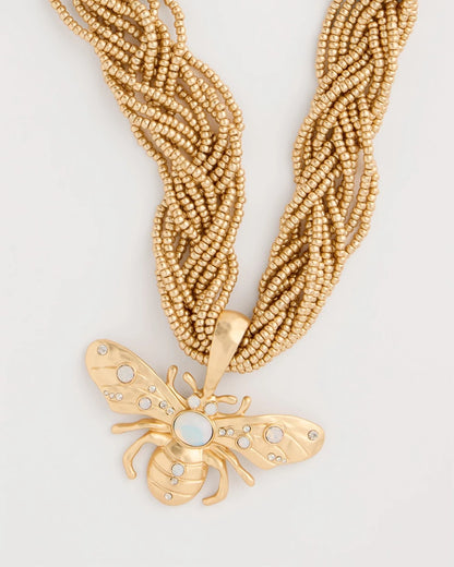 Chico's Popular | Beaded Bee Pendant Necklace