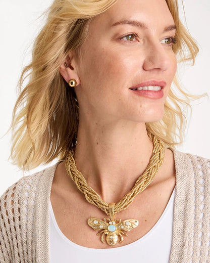 Chico's Popular | Beaded Bee Pendant Necklace