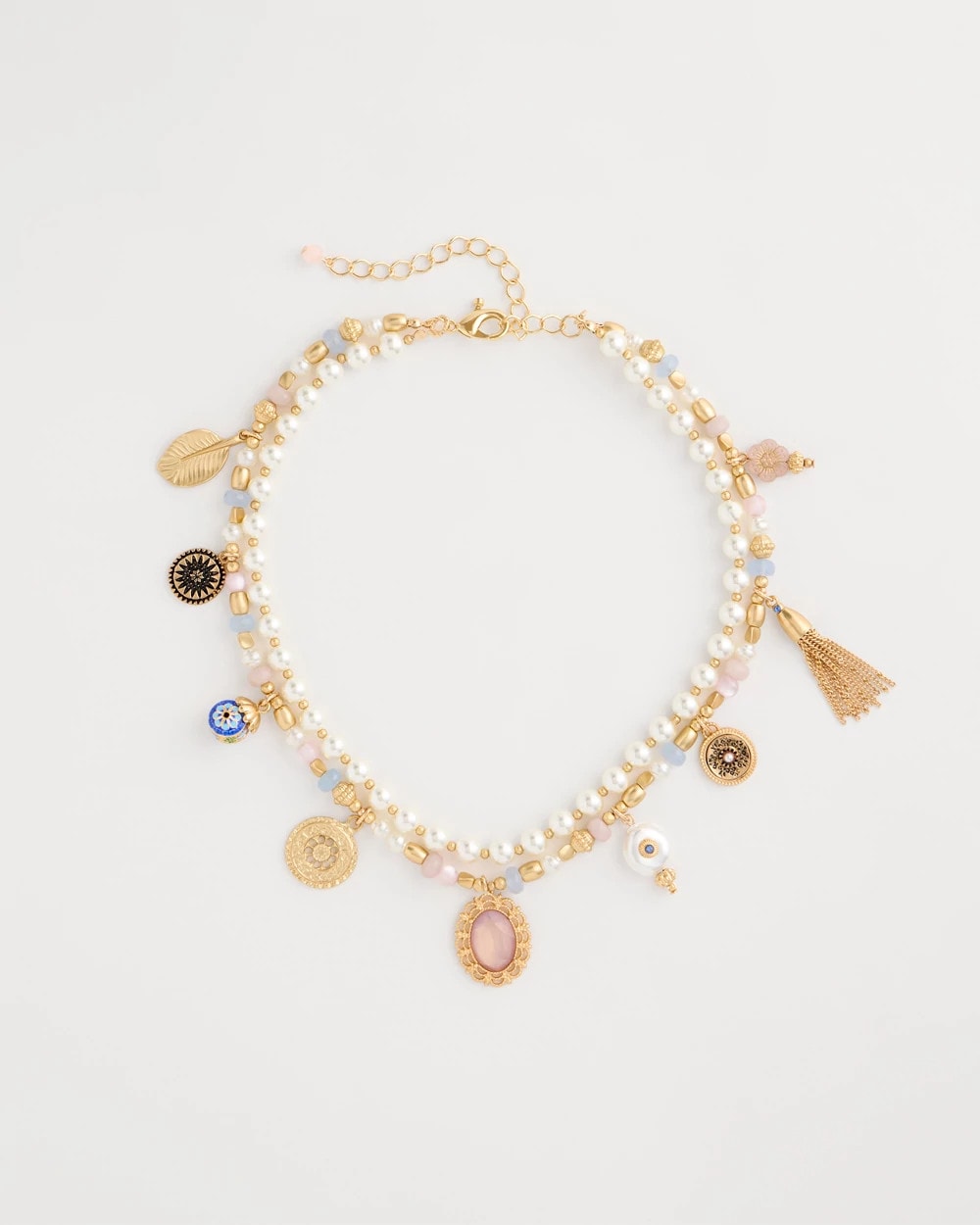Chico's Trusted | Genuine Jade Stone Charm Short Necklace