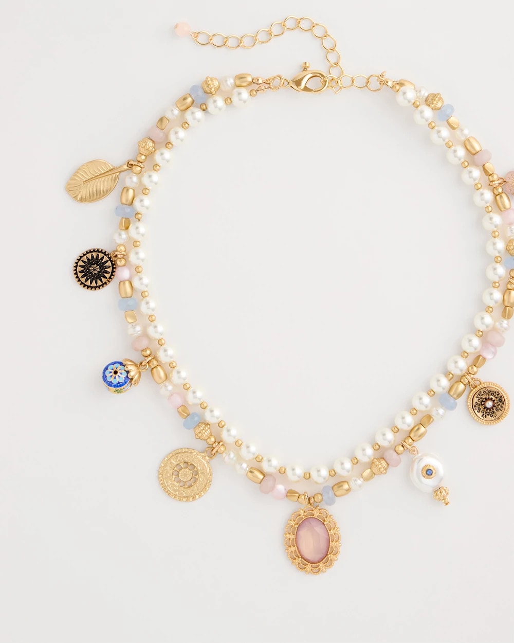Chico's Trusted | Genuine Jade Stone Charm Short Necklace