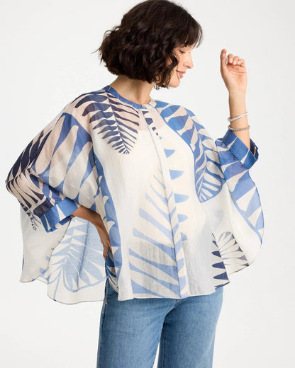 Chico's Value | Palm Frond Short Poncho
