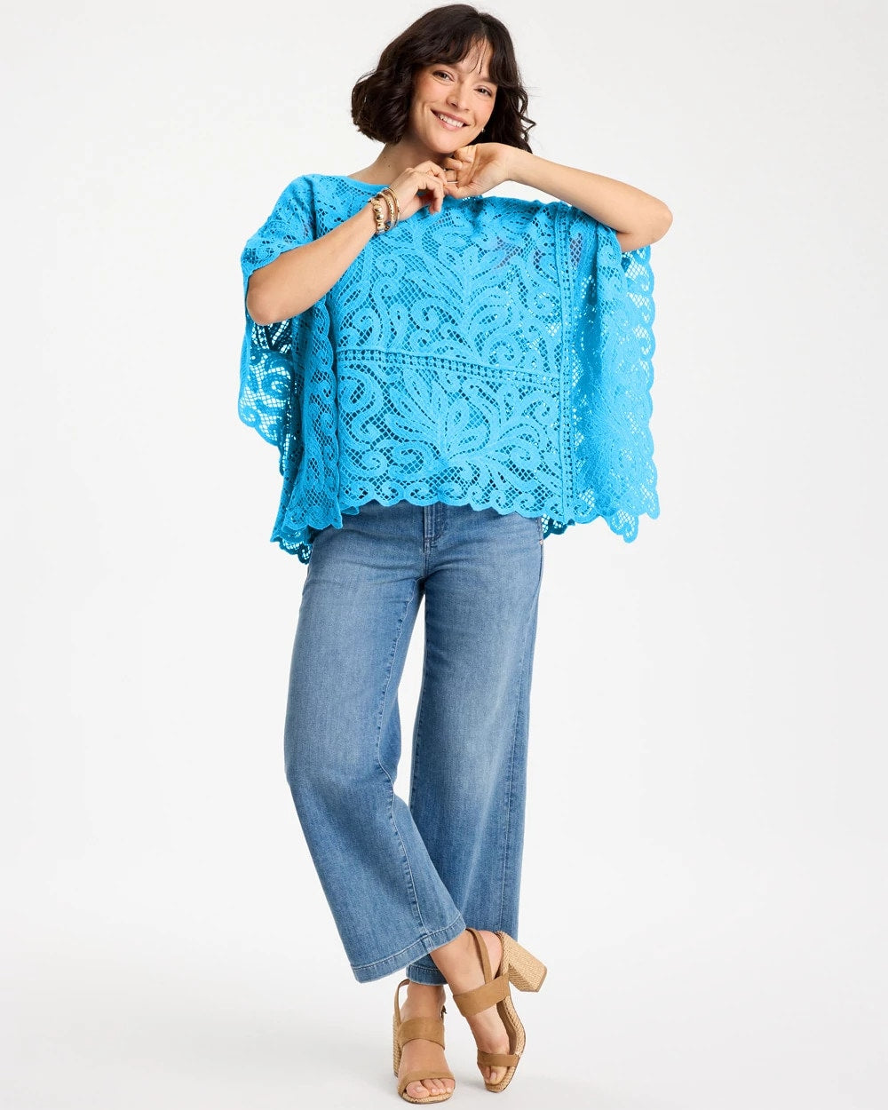 Chico's Recommended | Cotton Crochet Lace Poncho
