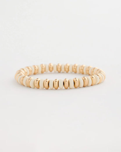 Chico's Essential | White Gold Slice Stretch Bracelet