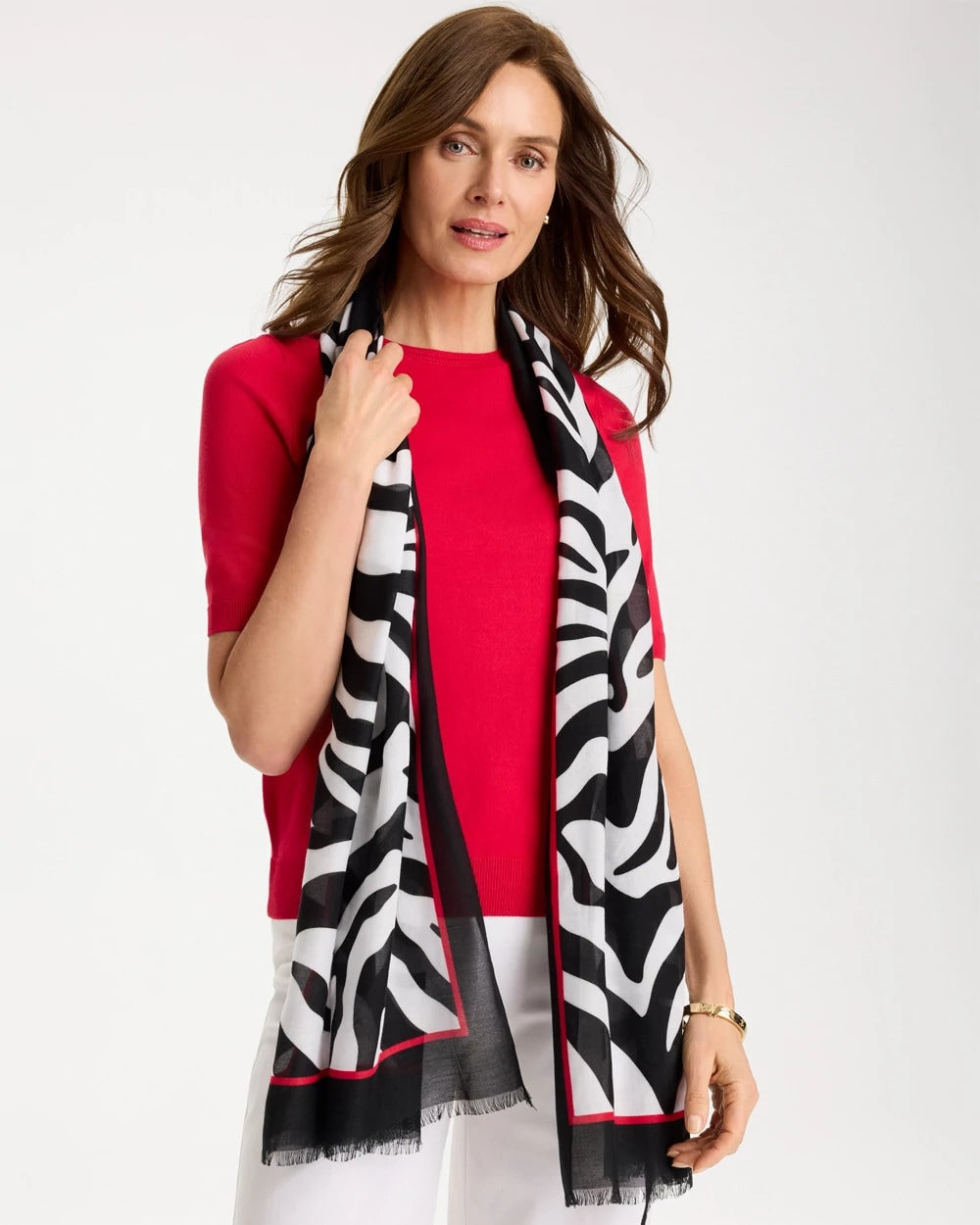 Chico's Signature | Animal Print Oblong Scarf