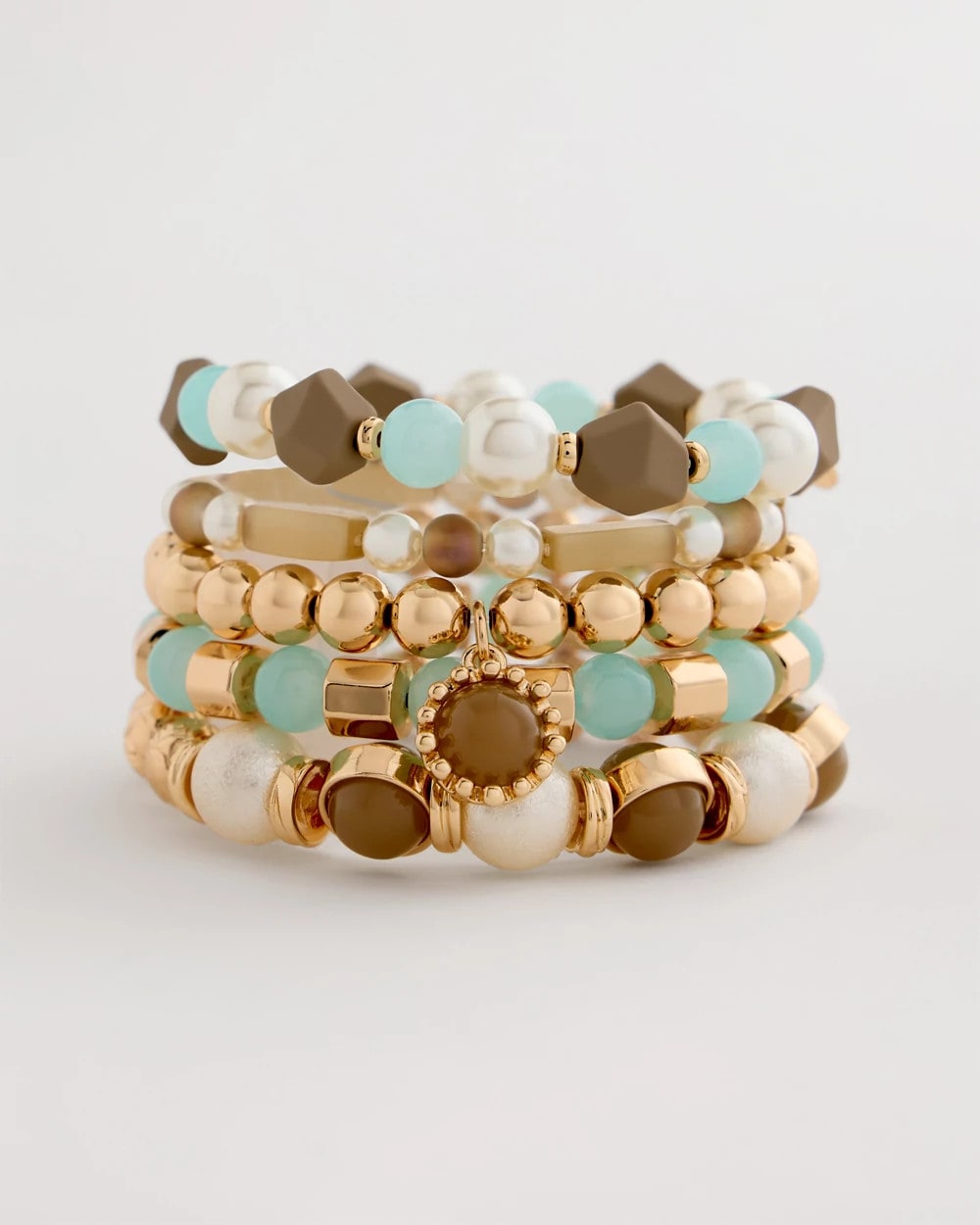 Chico's Best Price | Aqua Stretch Set of Five Beaded Bracelets