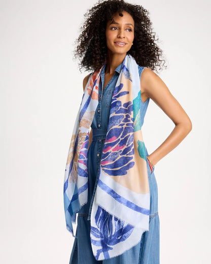 Chico's Sale | Coral Motif Oblong Scarf