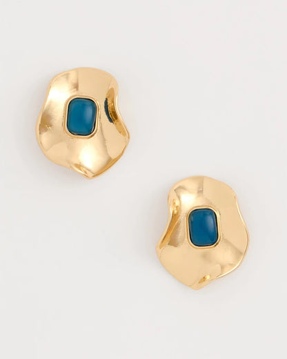 Chico's Customer Favorite | Blue Resin Cab Oversized Stud Earrings
