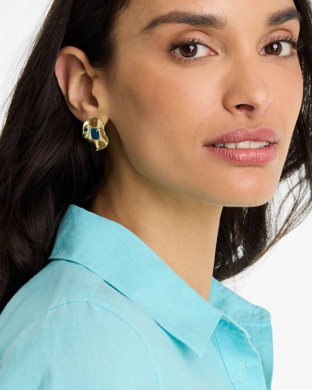 Chico's Customer Favorite | Blue Resin Cab Oversized Stud Earrings