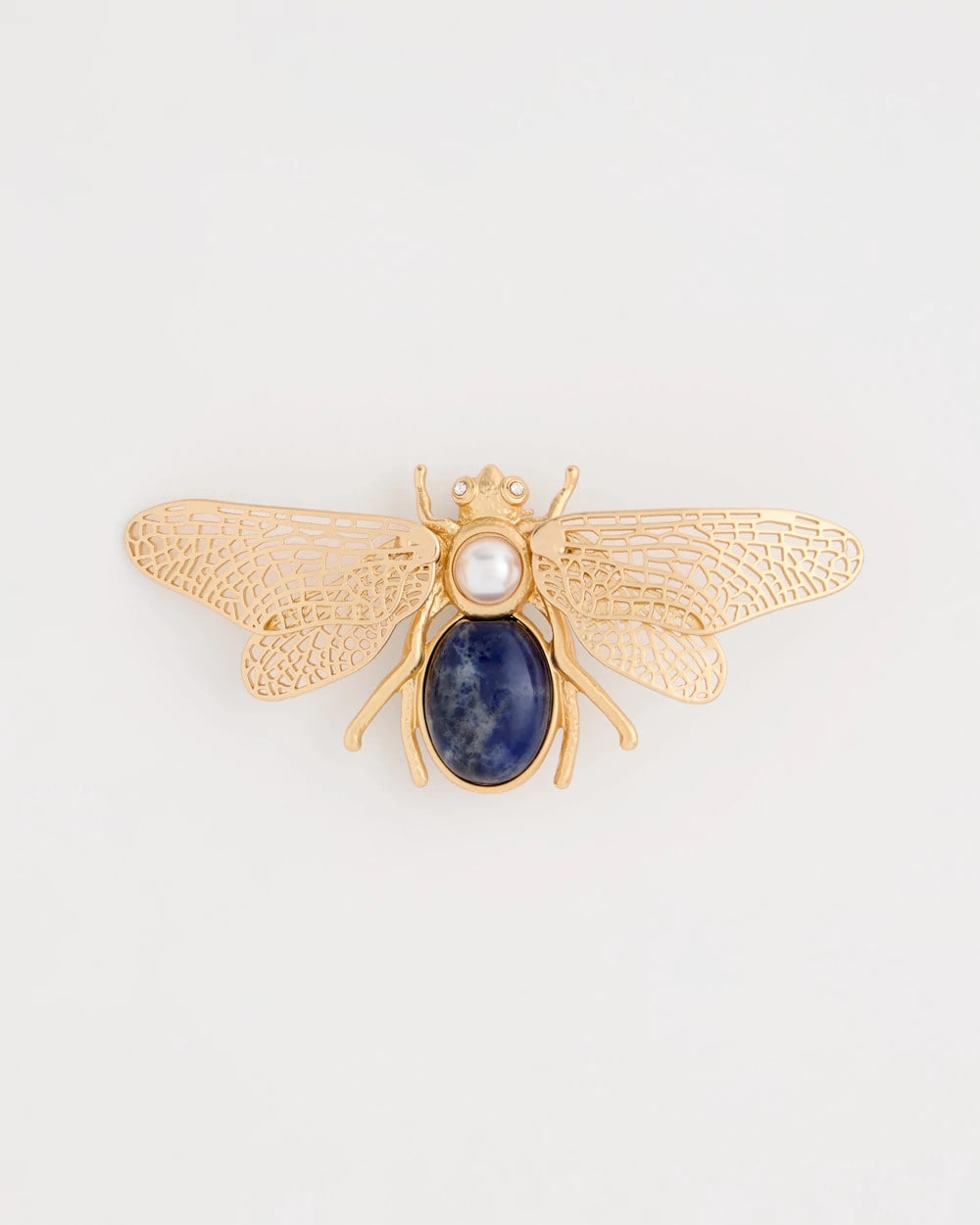Chico's Sale | Sodalite Stone Pearl Bee Brooch
