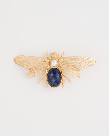 Chico's Sale | Sodalite Stone Pearl Bee Brooch
