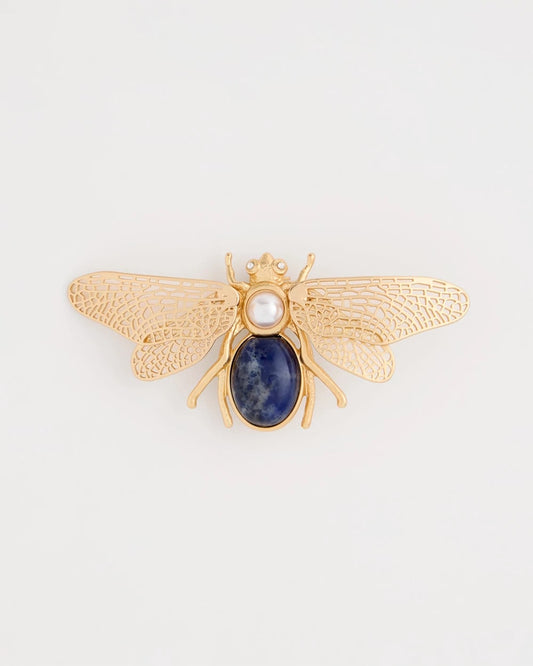 Chico's Sale | Sodalite Stone Pearl Bee Brooch