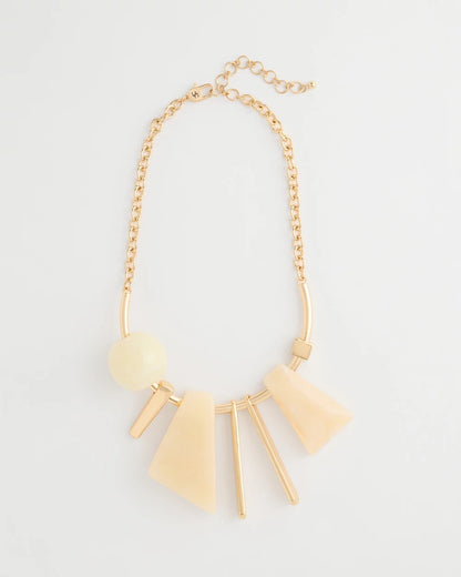 Chico's Best Price | Faux Horn Geo Bib Necklace