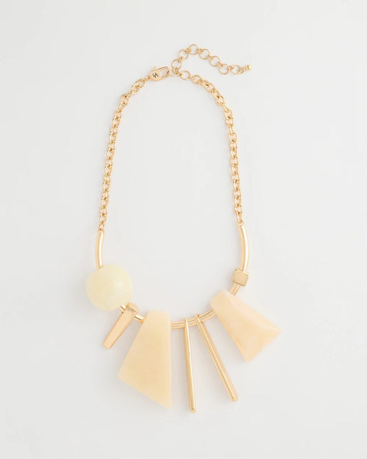 Chico's Best Price | Faux Horn Geo Bib Necklace
