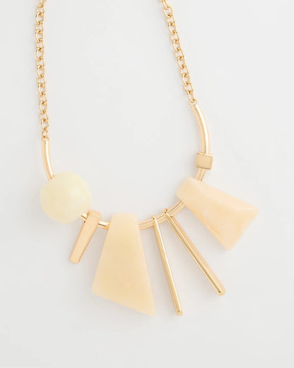 Chico's Best Price | Faux Horn Geo Bib Necklace