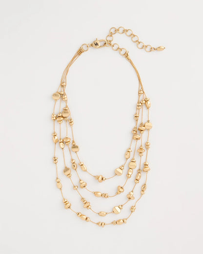 Chico's New | Golden Nugget Illusion Necklace