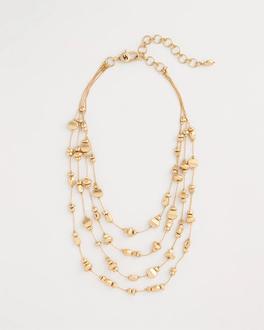 Chico's New | Golden Nugget Illusion Necklace