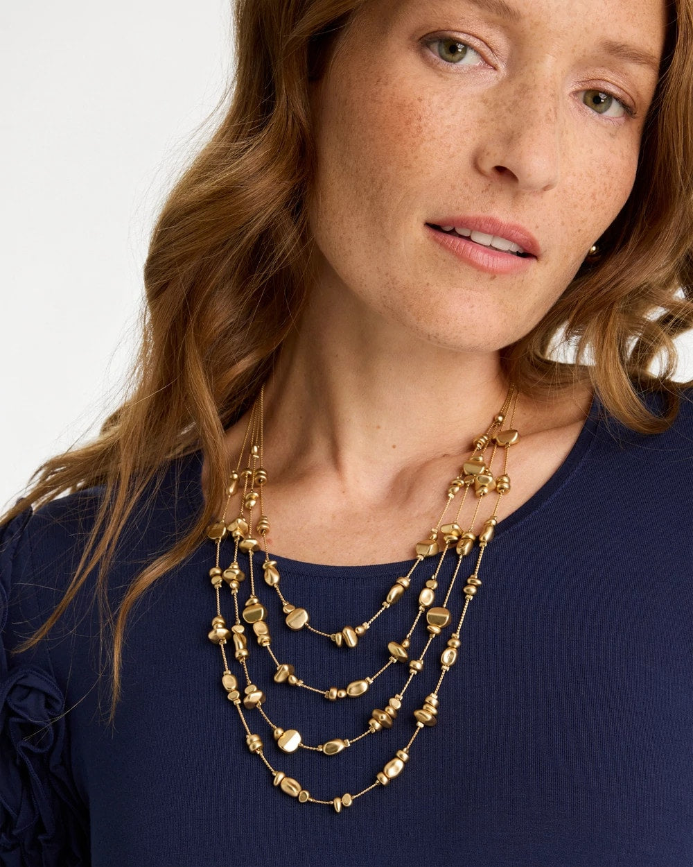 Chico's New | Golden Nugget Illusion Necklace