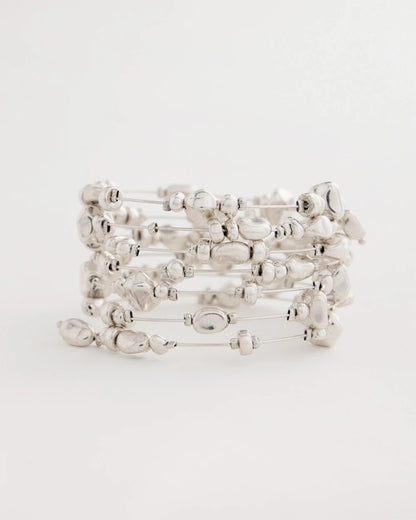 Chico's Classic | Silvertone Coil Bracelet