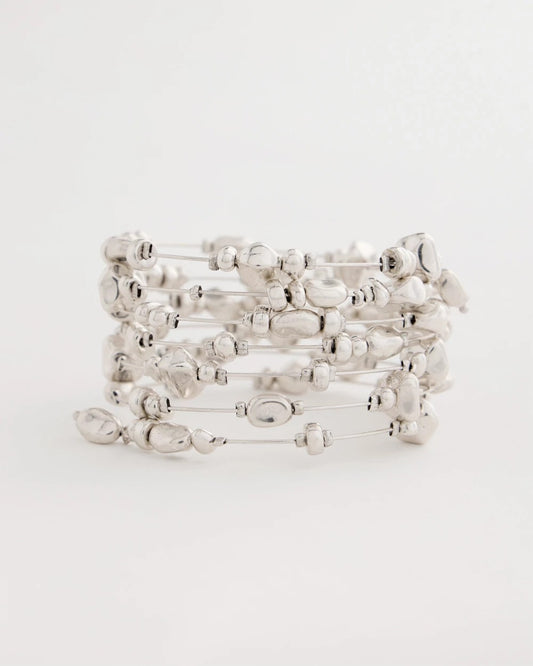 Chico's Classic | Silvertone Coil Bracelet