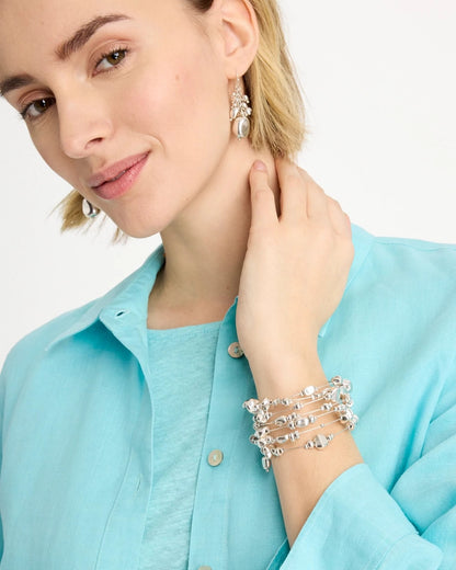 Chico's Classic | Silvertone Coil Bracelet