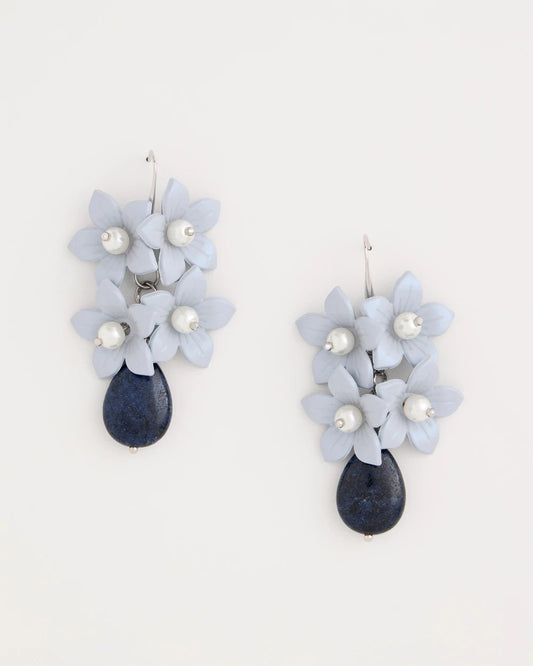 Chico's Best Seller | Lapis Lazuli Stone Flower Earrings