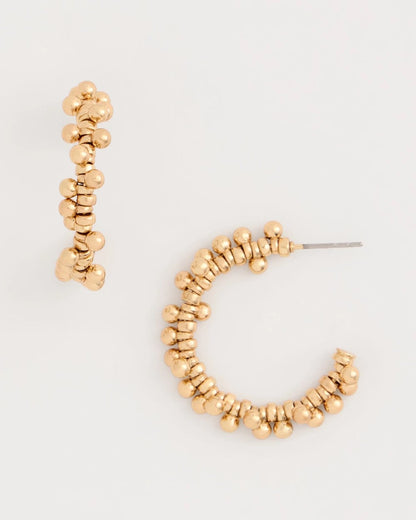 Chico's Smart Buy | Golden Beaded Hoop Earrings
