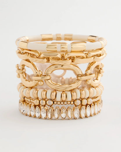 Chico's Trending | White Enamel Hinge Bangle
