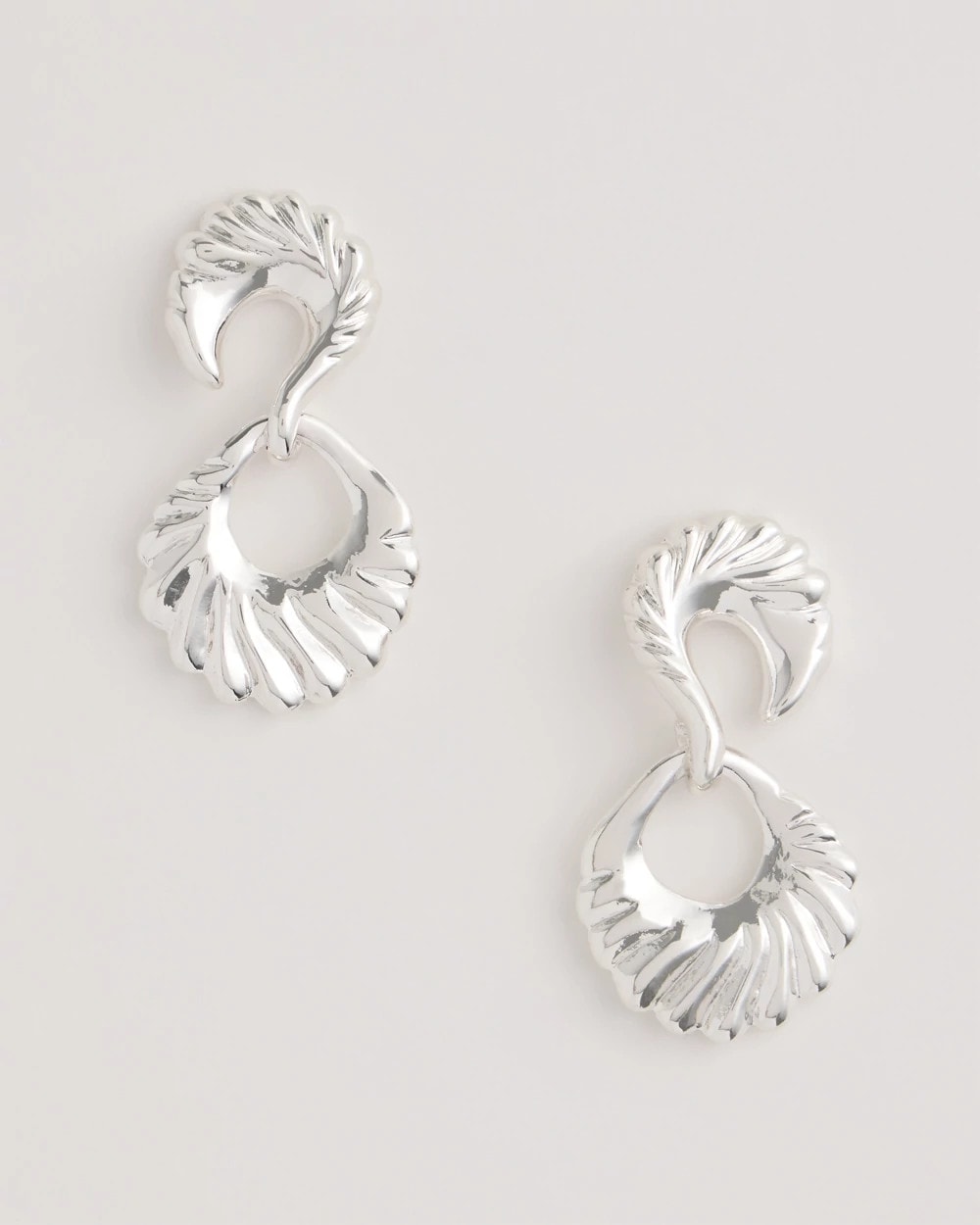Chico's Smart Buy | Silvertone Doorknocker Earrings