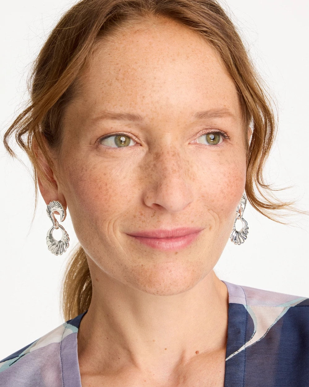 Chico's Smart Buy | Silvertone Doorknocker Earrings