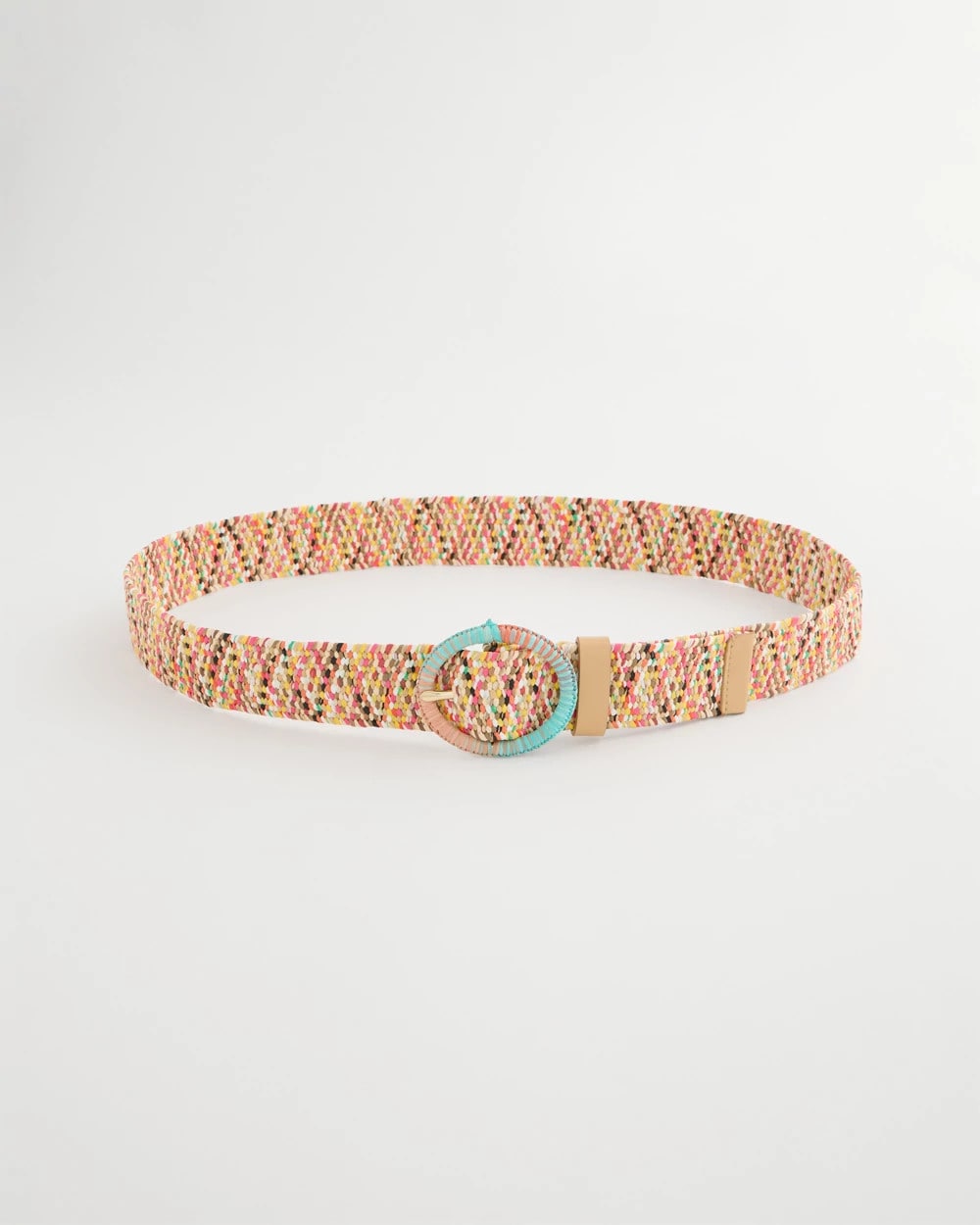 Chico's Classic | Raffia Wrapped Multi-Color Stretch Belt