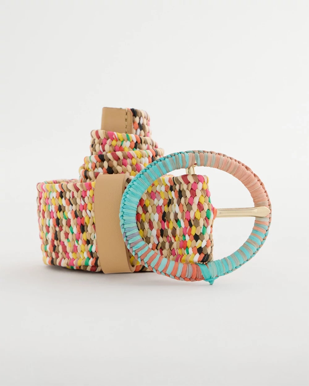 Chico's Classic | Raffia Wrapped Multi-Color Stretch Belt