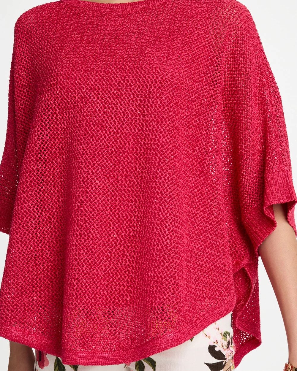 Chico's Top Pick | Sequin Boatneck Rounded Hem Poncho