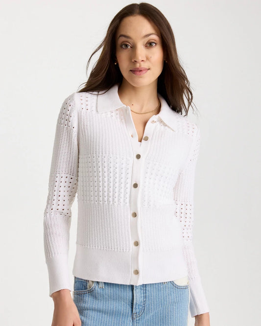 Chico's Essential | Textured Button-Front Cardigan