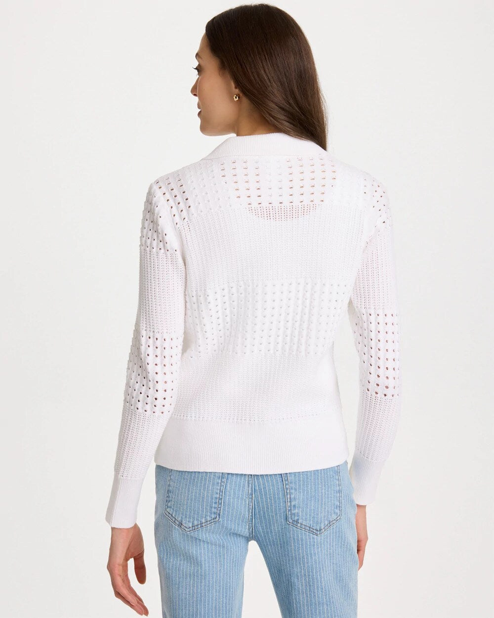 Chico's Essential | Textured Button-Front Cardigan
